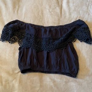 Off shoulder crop top